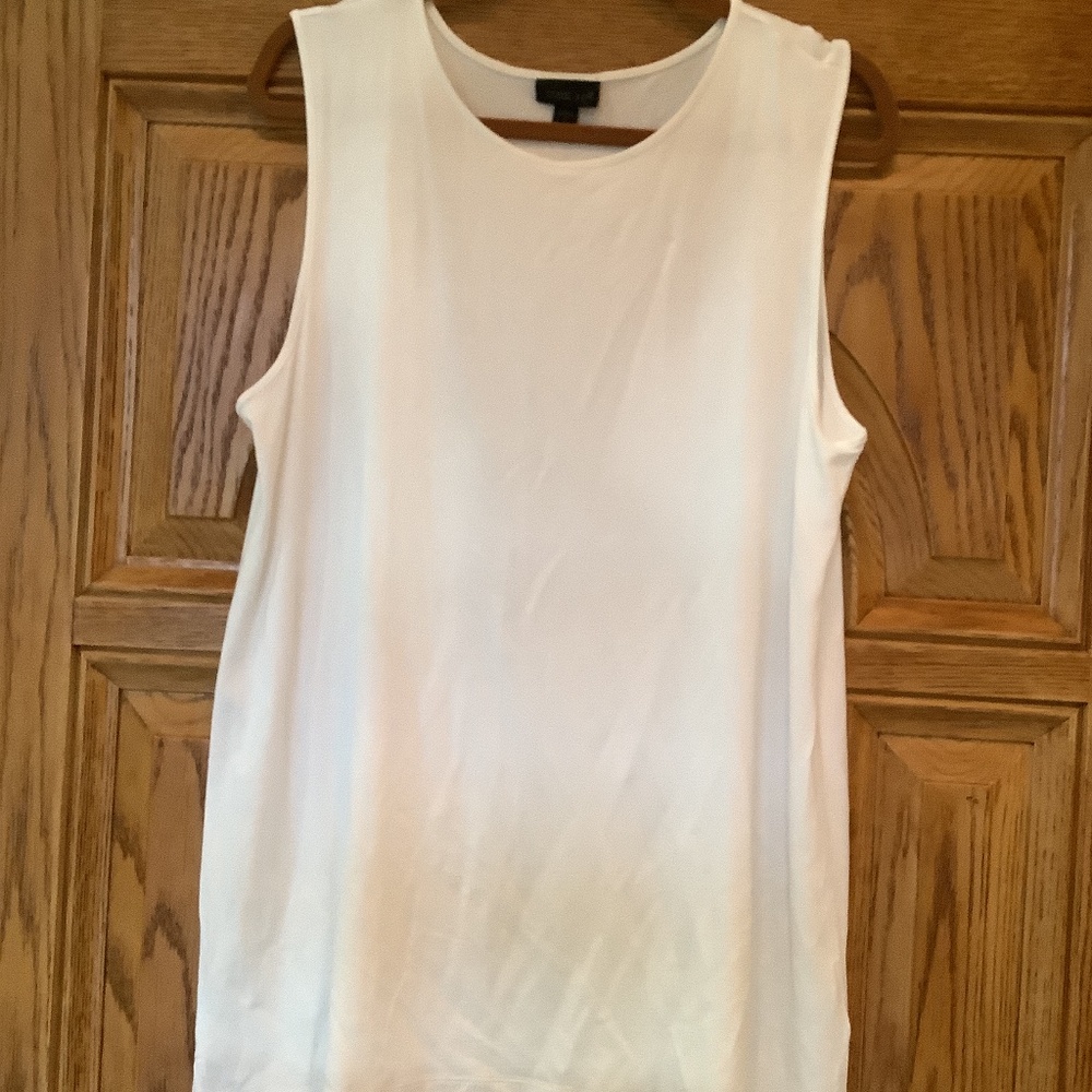Eileen Fisher White Linen Tank Top